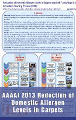 iAIR Group | AAAAI 2013 abstract | Reduction of Domestic Allergen Levels in Carpets, healthy buildings.