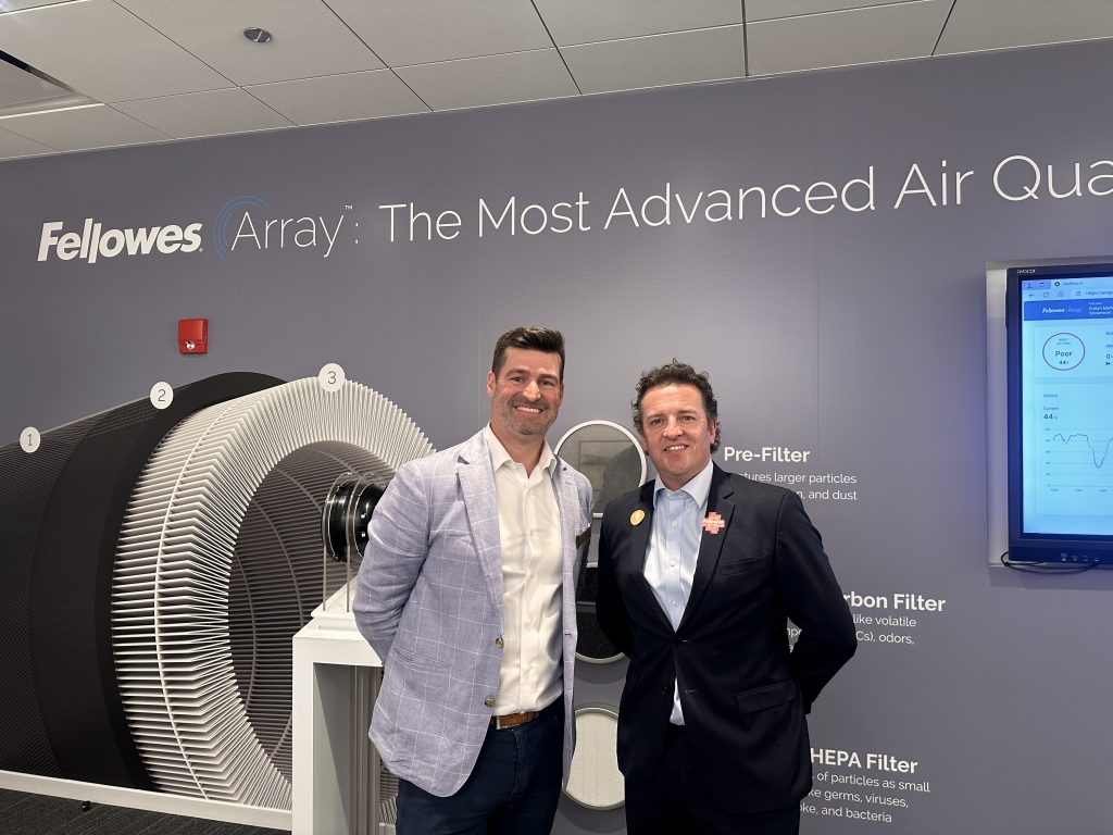 John Fellowes and Dr John McKeon air purifiers