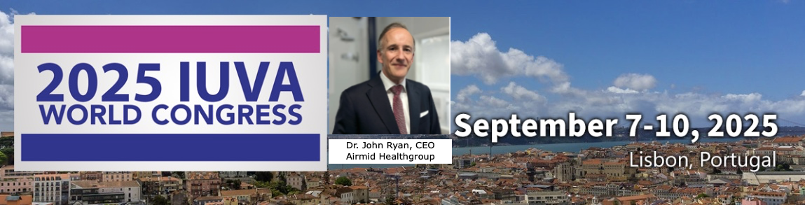 Dr. John Ryan speaking at IUVA World Congress 2025 | Airmid Healthgroup Dr. John Ryan, CEO of Airmid Healthgroup, featured as a speaker at the 2025 IUVA World Congress in Lisbon, Portugal, September 7–10.