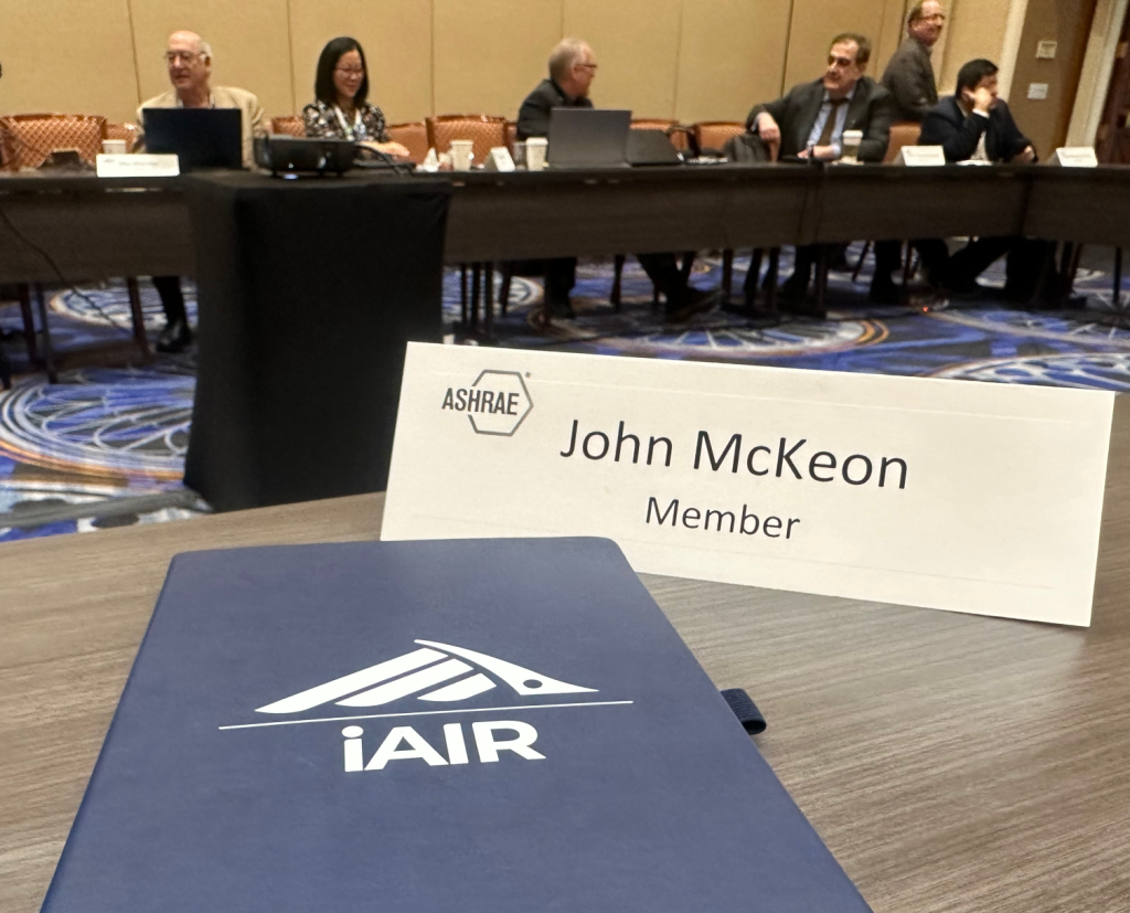 John McKeon – ASHRAE Environmental Health Committee, Winter Conference 2026 | Airmid Healthgroup John McKeon at the ASHRAE Environmental Health Committee meeting during the 2026 ASHRAE Winter Conference