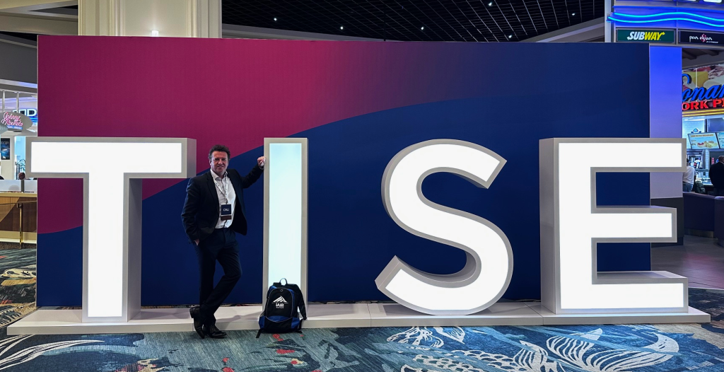 Dr John McKeon – TISE 2026, Indoor Environmental Quality Focus | Airmid Healthgroup Dr John McKeon at The International Surface Event (TISE) 2026 in Las Vegas discussing flooring materials and indoor environmental quality performance
