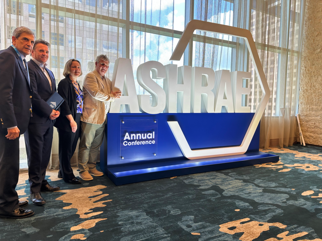 Dr John McKeon with Sarah Maston, Conor Murray and Andres Sepulveda at the 2026 ASHRAE Annual Conference