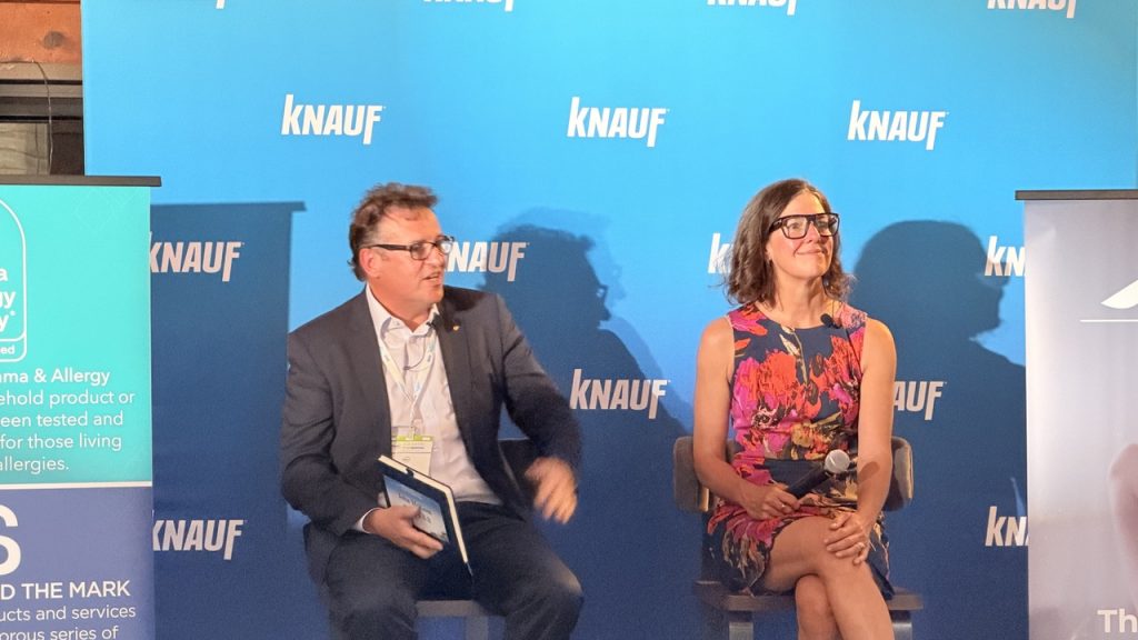 Dr John McKeon, Medical Director of Airmid Healthgroup, in conversation with Dr Jessica Green of ARPA-H at the iAIR Institute Scientific Leadership Forum, Cedar Door, Austin, ASHRAE 2026 on the subject of healthy buildings